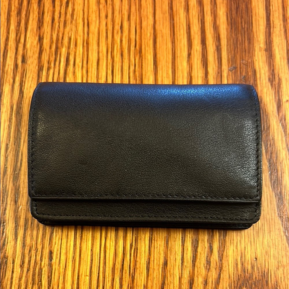 Black Nappa Leather Business Card Case Wallet by Avenues in Leather